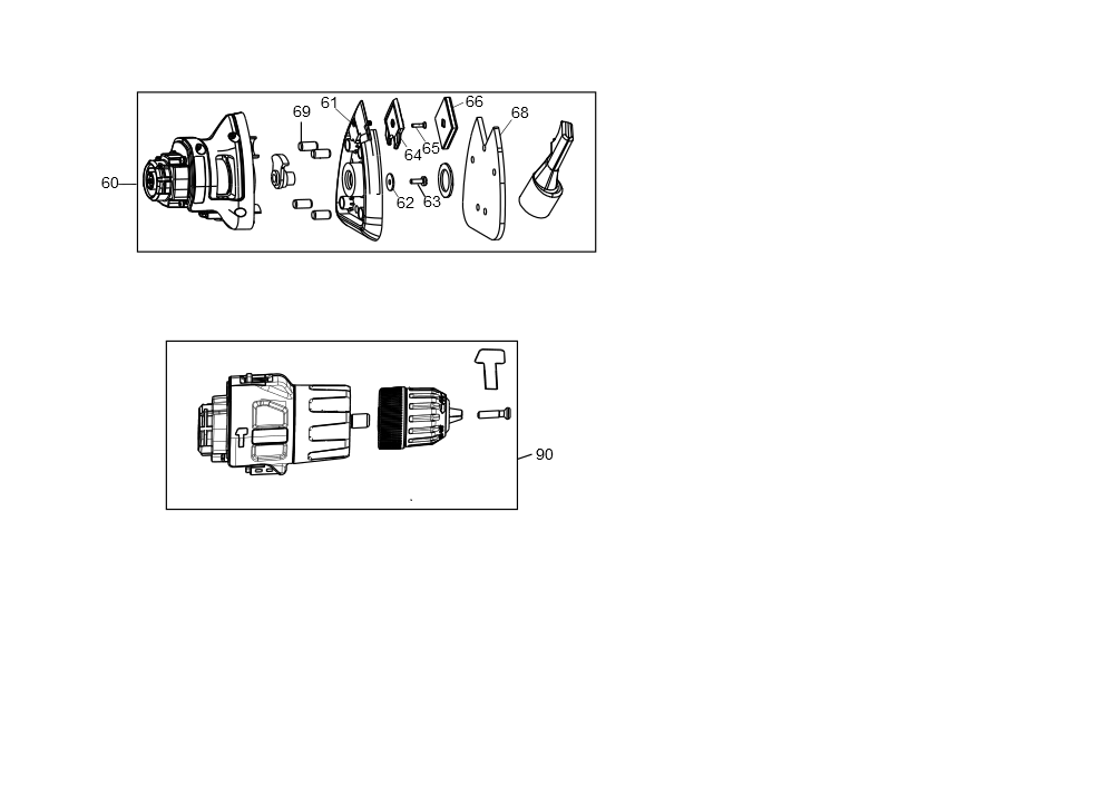 Exploded Diagram B Diagram and Parts List for BDCDMT1202KTSC1 Type 2 Black and Decker Drill